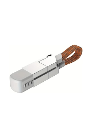 Honeybeeshop 4 İnç 1 Süper Hızlı Şarj Usb Tip C Veri Kablosu Alüminyum Alaşımlı Turuncu 15 5 Cm Düz Şekil İphone Uyumlu Samsung Xiaomi One Plus İçin