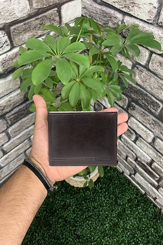 Derije Hakiki Deri Kahve Temi Erkek Cüzdanı T1832 Çok Renkli