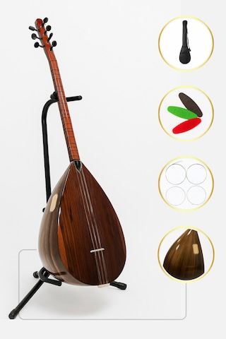 Yankı Yb-40cp Kısa Sap Bağlama Profesyonel Ceviz Saz Kılıf, Tel, Mızrap Hediyeli - 86972016239