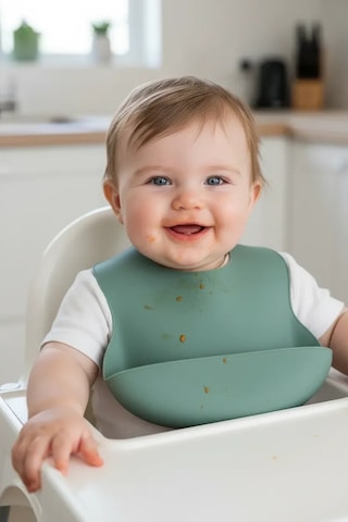 Babyjem Mini Silikon Mama Önlüğü Mint