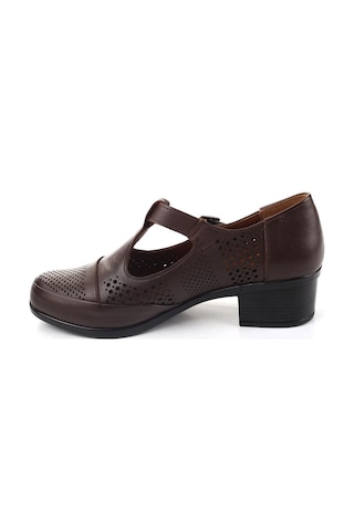 Castle Black 24565 Hakiki Deri Günlük 4 Cm Topuklu Kadın Ayakkabı 001