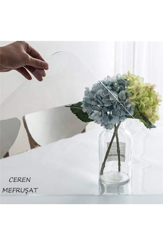 Ceren Muşamba Şeffaf 1.4 MM Kalın Pvc Kaymaz Masa Örtüsü Koruyucu