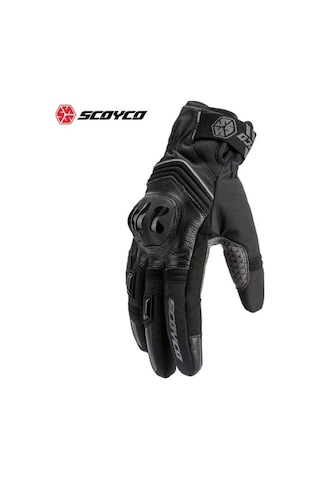 Motosiklet Eldiven Deri Ve Cordura Reflektörlü Su Geçirmez Özel Iç Mebran Dirençli Motor Eldiveni