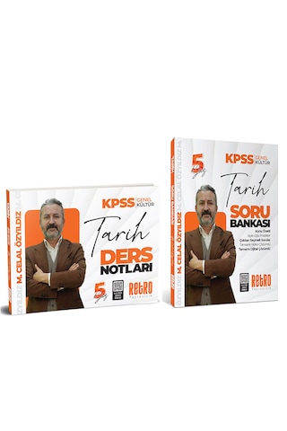 Retro Yayıncılık 2026 Kpss Tarih 5yüz Ders Notları Soru Bankası 2 Li Set - Mehmet Celal Özyıldız Retro Yayın