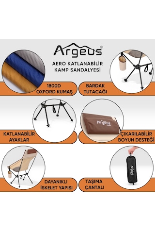 2 Adet Katlanır Kamp Sandalyesi Ve Alüminyum Masa Seti - Aero Silver - Kum/mavi Çok Renkli
