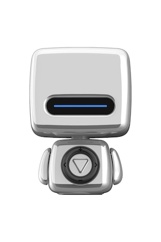 Vkemall Robot Şekilli Bluetooth Hoparlör, Taşınabilir Mini Müzik Çalar, 8 Saat Çalışma Süresi, 8m Bluetooth Mesafesi, Gizli Gösterge Işığı, Gümüş Renk