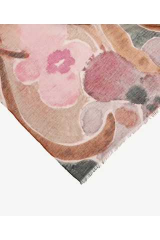 Yargıcı Çiçek Desenli Şal 26yksl1099x 320 Çok Renkli