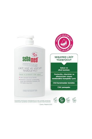 Sebamed Hassas Ciltler İçin Pentavitin İçerikli Nemlendirici Etkili Yüz ve Vücut Temizleme Jeli 1000 ML
