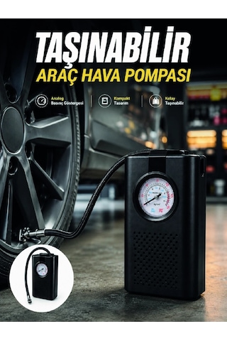 Otomobil Bisiklet Ve Motosiklet İçin Taşınabilir Lastik Hava Pompası