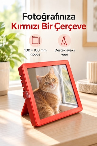 Shnstore Bluetooth Fotoğraf Çerçevesi Dahili Hoparlörlü Destek Ayaklı Tasarım Shntknd0720