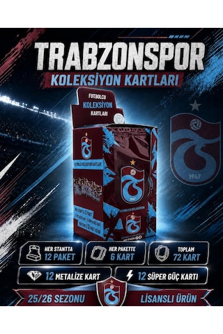 Mythos Pulse Trabzonspor Futbolcu Kartları 10'lu Özel Kutu 2025/2026 Resmi Lisanslı