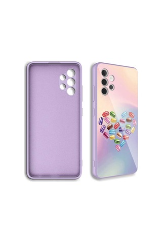 Goocamp Galaxy Uyumlu A32 4g Kılıf Kamera Korumalı Desenli Sert Silikon Epoksi Kapak - No1 NO1