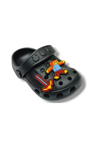 Apella E100-3-26 Robloks Sabo Erkek Bebek Terlik&sandalet 19-21 Siyah