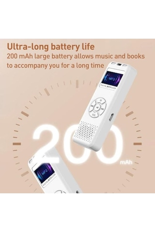 Xindoker Bluetoothlu Ekranlı Mp3/mp4 Çalar - Ses Kayıtlı Müzik Ve Roman Dinleyici, Siyah Düz Paket