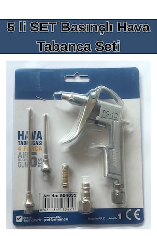 5 Li Set Basınçlı Hava Tabanca Seti 5 Uçlu