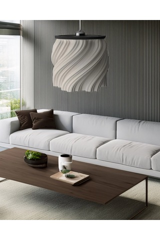Krema Serisi 23 X 27 Cm Salon , Mutfak , Oturma Odası , Cafe Bar İçin Modern Sarkıt Tekli Avize Çok Renkli
