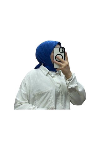 Losyana Jakarlı Su Yolu Desenli Eşarp 1034 mavi
