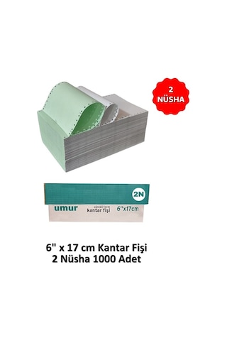 Umur Kantar Fişi 6x17 2 Nüsha 1000 Li