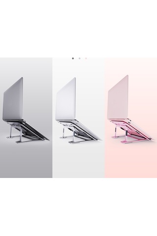 Cbtx Boneruy Br035 P3 Ayarlanabilir Dizüstü Bilgisayar Sehpası Katlanır Dizüstü Braketi Kaldırma Soğutma Tutucu Koyu Gri