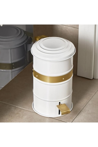 The Mia Galvin Çöp Kovası Banyo Beyaz 5 Lt Gln0049 Çok Renkli