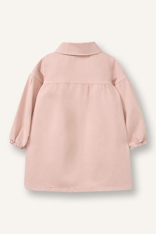 Defacto %100 Pamuk Uzun Kollu Denim Elbise Kız Bebek G8899a526spbr134 Pembe-br134