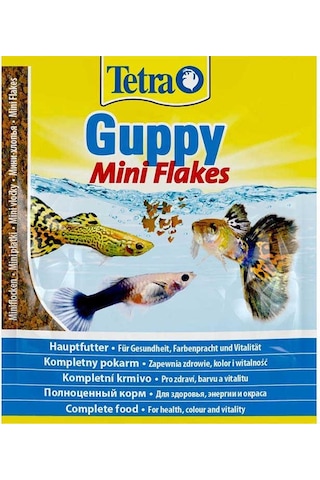 Guppy Mini Flakes 12 Gr Lepistes Yemi (Canlı Doğuran Yemi)