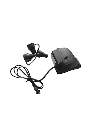 Geeksen Ev Ve Karavanlar İçin Elektrikli Hava Pompa, Üç Fişli, Şişirme-deflasyon Fonksiyonu, 220-240v, Siyah, Kamping Yatağı-kayık-hava Yatağı Uyumlu