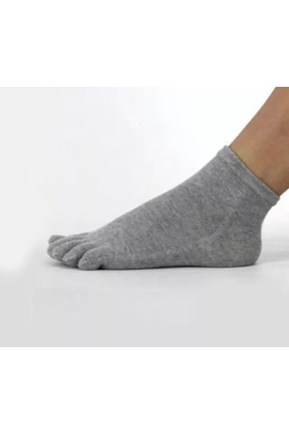 Parmak Patik 5 Adet Erkek Çorap Beyaz - Siyah