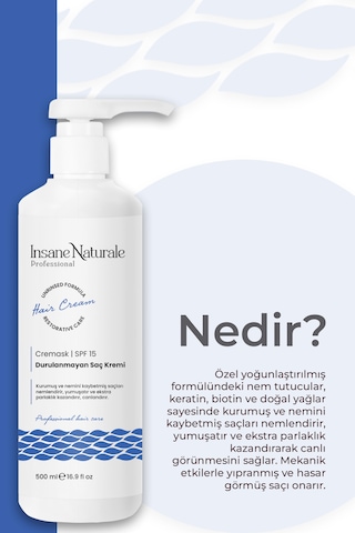 Insane Naturale Durulanmayan Saç Bakım Kremi 500 ML