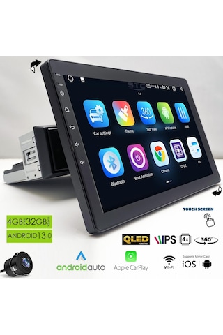 Newfron Nf-h1r Android Ekran Multimedya 10.1 İnç 4+32gb Android 13 4 Çekirdek Oynar Başlık Diğer