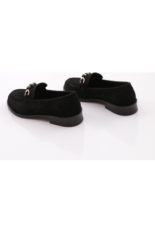 Dgn 2624412 Kadın Tokalı Loafer Ayakkabı Siyah
