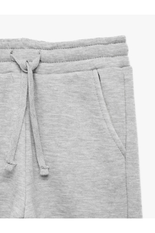 Koton Cep Detaylı Beli Lastikli Pamuklu Şardonlu Jogger Okul Eşofman Altı Gri 7wkb40063tk