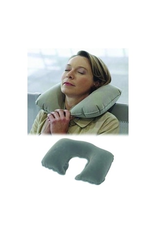 Boyunluk Şişme Travel Neck Pillow Konforlu Ergonomik Portatif Uçak Otobüs Seyahat Yastığı Boyunluk