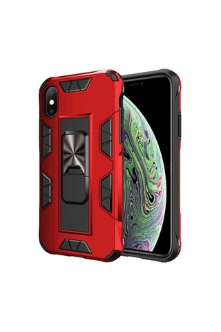 Apple Uyumlu iPhone X Kılıf Zore Volve Kapak Kırmızı