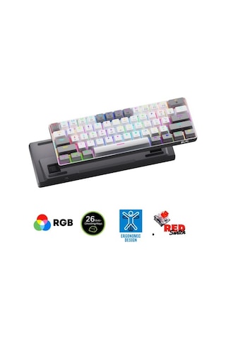 Miaxtreme T60 Max Pro Türkçe Q Mini Rgb Red Switch App Uygulamalı Antighosting Mekanik Gaming Oyuncu Klavyesi