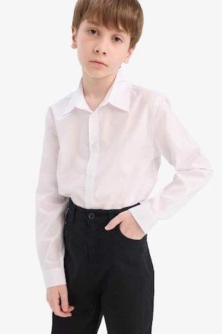 Defacto Erkek Çocuk Polo Yaka Poplin Uzun Kollu Gömlek Y1302a625auwt36 Beyaz