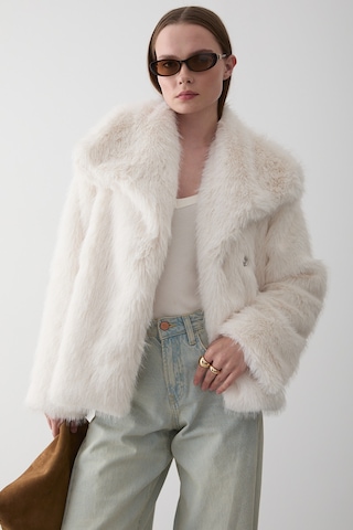 Beyaz Britney Kürk - 8900 Beyaz