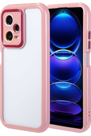 Xiaomi Redmi Note 12 Pro 5g Kılıf Kamera Korumalı Renkli Kenar Ve Çerçeve Tasarımlı Zore Vitamin Kap Mürdüm