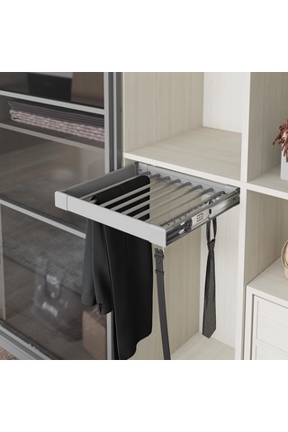 Starax Pantolonluk. Kemerlik. Kravatlık Teleskopik Frenli 75cm Gr Gri