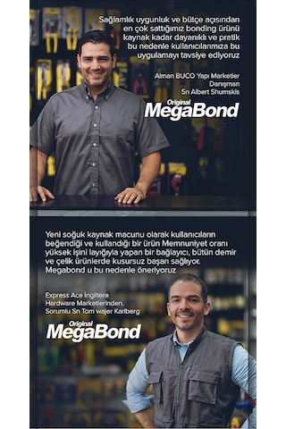 Megabond Kaynak Yapılmış Gibi Birleştiren Yapıştırıcı (3+2 Hediye Satış Paket )