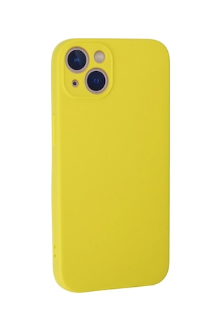 Gld-spt- Newface Apple Uyumlu iPhone 13 Mini Kılıf Nano İçi Kadife Silikon - Sarı
