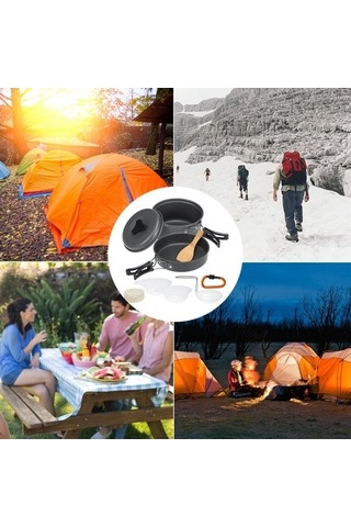 Ulzyvf Yürüyüş Mutfak Ekipmanları Takımı Skycity, 10 Renkli, Kamp Ve Kamp Ekipmanları Çok Renkli