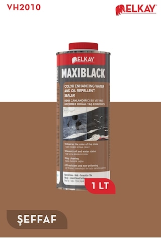 Vh2010 Maxıblack Doğal Taşlar Için Solvent Bazlı Renk Canlandırıcı Su Ve Yağ Geçirmez Koruyucu 1 Lt