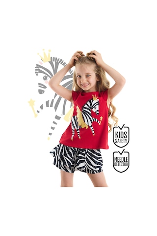 Balerin Zebra Kız Çocuk T-Shirt Şort Takım