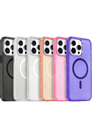 Csmtex 6 Joko Apple Uyumlu iPhone 14 Pro Max Star Magsafe Kapak - Şeffaf