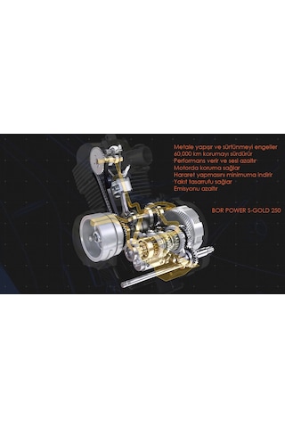 Bor Power S-250 Gold Güçlendirilmiş Bor Motor Yağ Katkısı