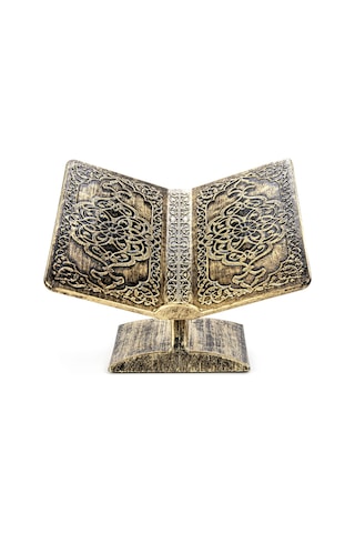 Plastik Rahle Dergah Rahle Masa Üstü Rahle Desenli Altın