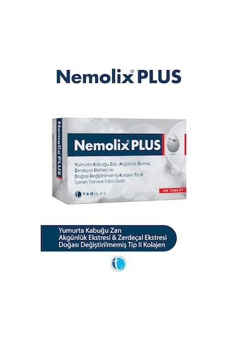 Tab Nemolix Plus Tip II Kolajen Yumurta Kabuğu Zarı 30tablet