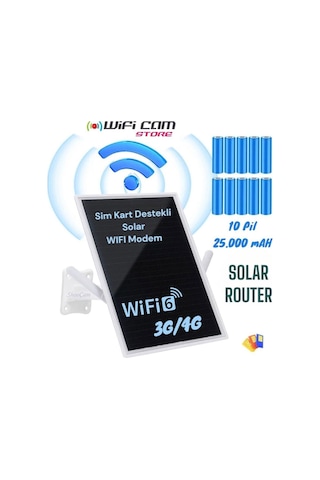 Solar Enerjili 3g/4g Dış Mekan Wıfı Router Modem Seti Sim Kart İle Kullanım-124958