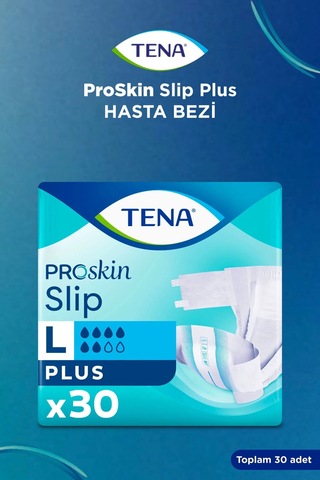 Tena Proskin Slip Plus Bel Bantlı Yetişkin Bezi L 60 Adet